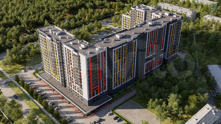 2-к. квартира, 66,4 м², 13/16 эт.
