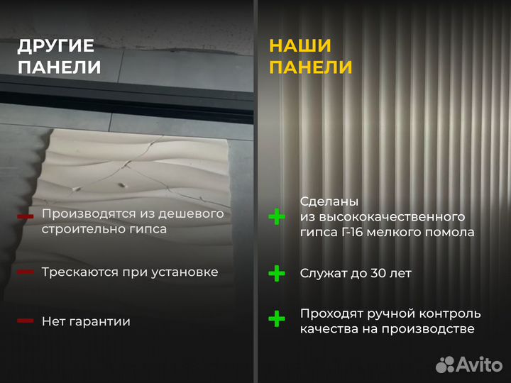 Гипсовая 3Д панель