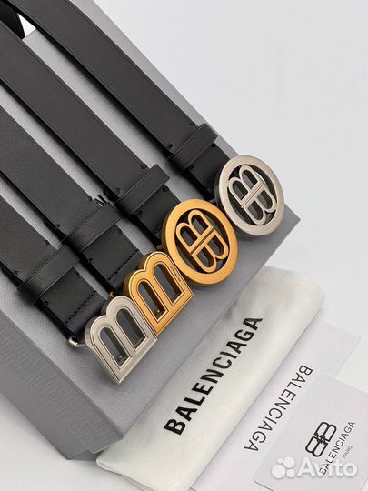 Ремень кожаный натуральная кожа balenciaga люкс