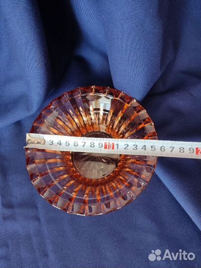 Вазочка и розетки Люкс Цветное стекло Винтаж