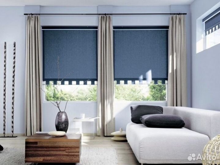 Рулонные шторы день ночь