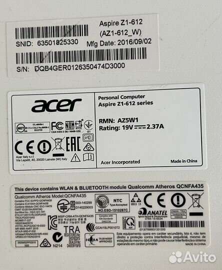 Моноблок Acer Aspire Z1-612