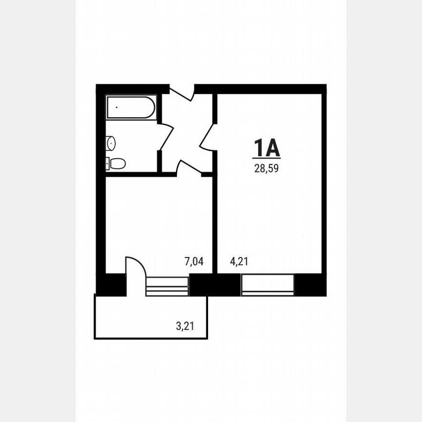1-к. квартира, 28,6 м², 5/5 эт.