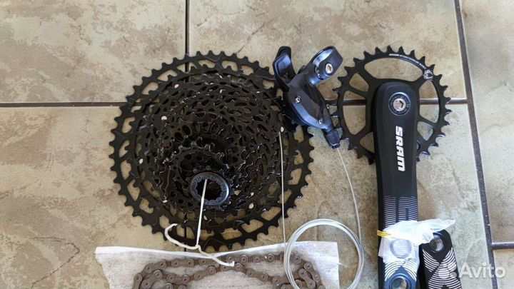 Шатуны, цепь, переключатель и манетка Sram SX 12ск