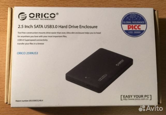 Внешний корпус для HDD/SSD Orico