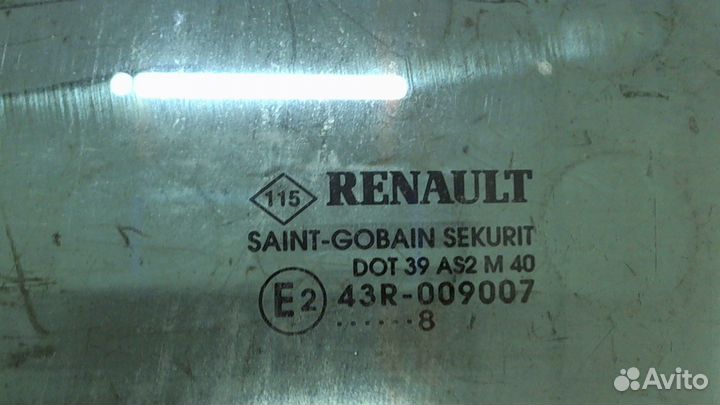 Стекло боковой двери Renault Clio, 2008
