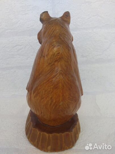 Медведь СССР резной из дерева