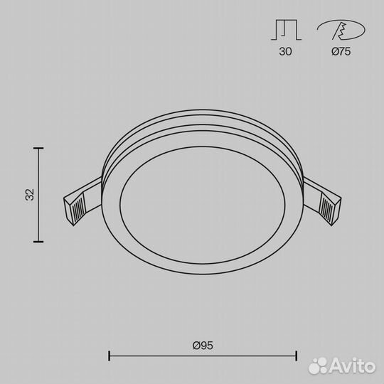 Встраиваемый светильник Phanton DL303-L12B4K