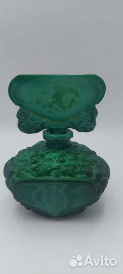 Антикварный флакон для духов малахитовое стекло