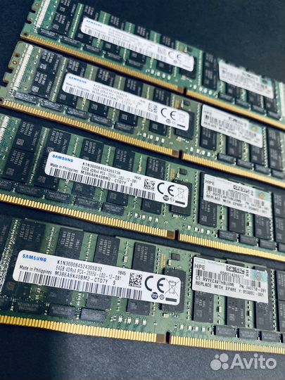 Серверная HPE Samsung Micron 8gb/16gb/32gb/64gb