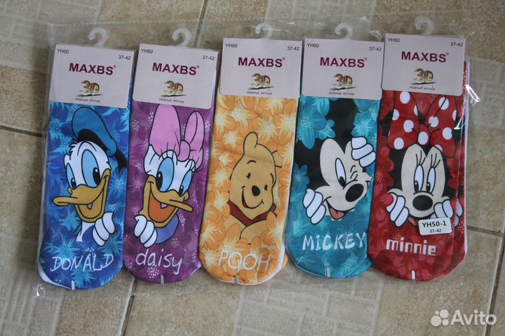 Классные носочки 3D печать с персонажами Дисней