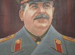 Портрет Сталина и в, холст, масло
