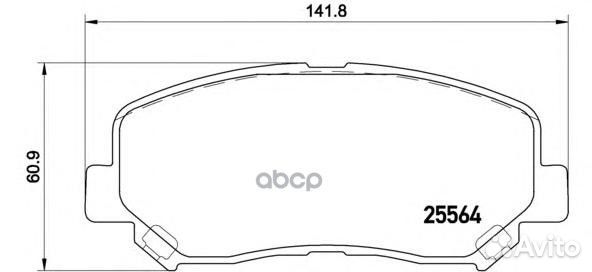 Колодки тормозные дисковые перед P49045 Brembo