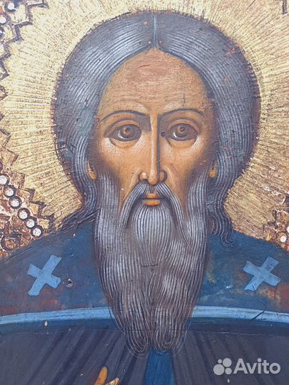 Икона Сергий Радонежский 27х22 см,темпера