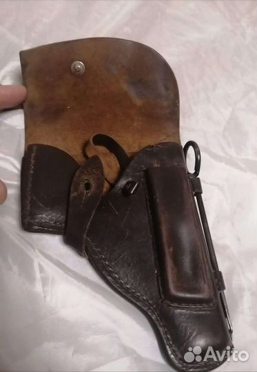 Кобура пм на ремень. кожа