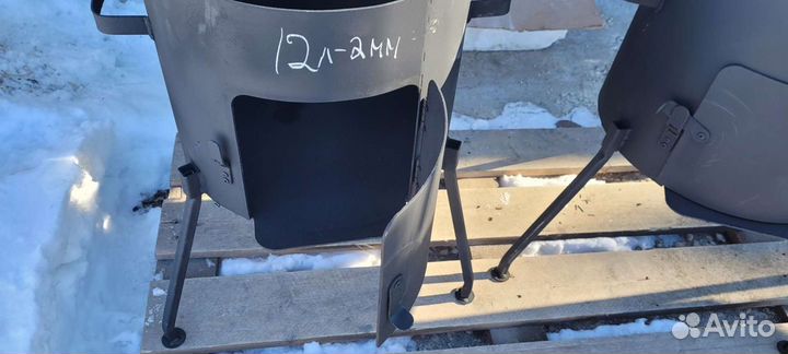 Казан Чугунный 12л с печью с трубой