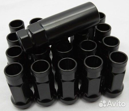 Комплект гаек 20016 Muteki конус 12x1,25 чёрный HE