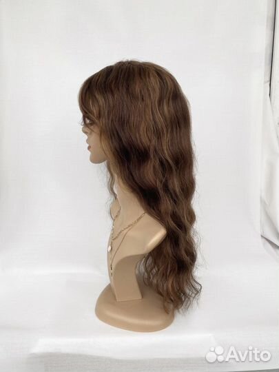 Новый парик из натуральных волос кудрявый