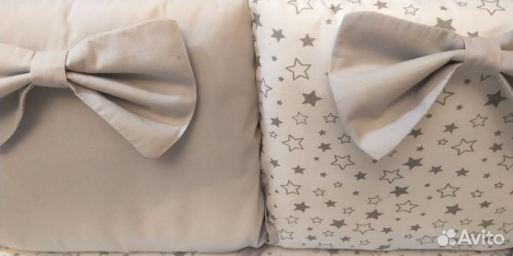 Бортики в кроватку 17 предметов и постельное белье