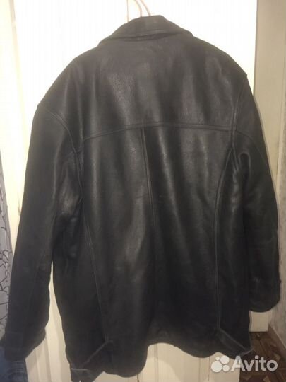 Куртка кожаная тёплая мужская