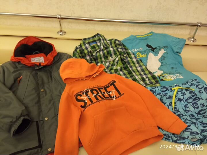 Детские вещи пакетом для мальчика 7-8 лет
