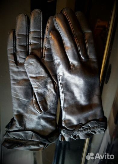 Перчатки кожаные утепленные мехом (7)