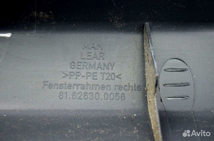 Крышка направляющей бокового стекла, правая MAN TG