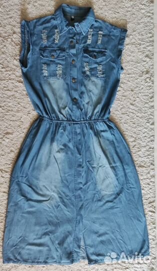 Платье джинсовое летнее 48