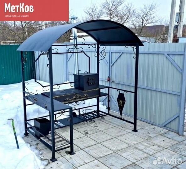 Мангал с крышей