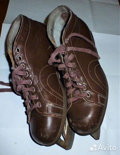 Коньки Ретро Винтаж р.42 Натуральная кожа СССР