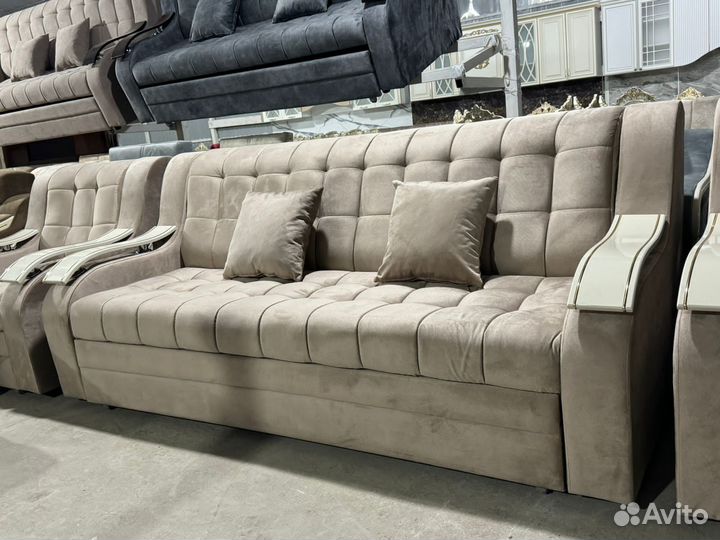 Мягкая Тройка стёганная / мягкая мебель