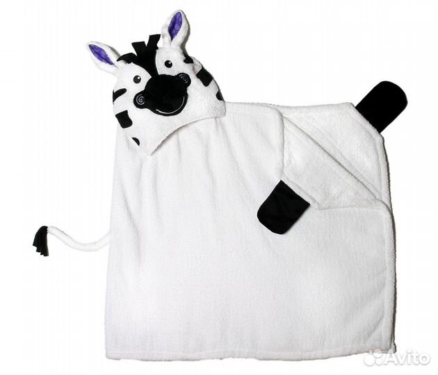 Полотенце с капюшоном детское новое