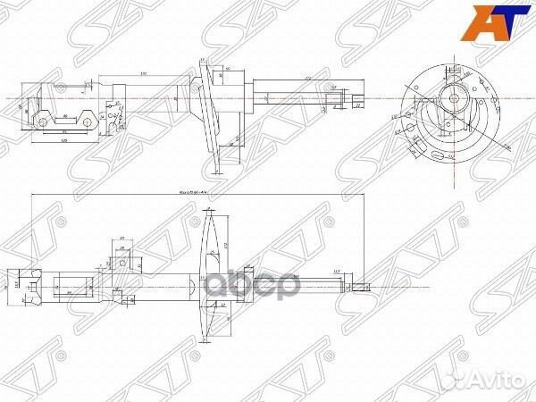 Стойка задняя toyota camry/windom/lexus ES300 0