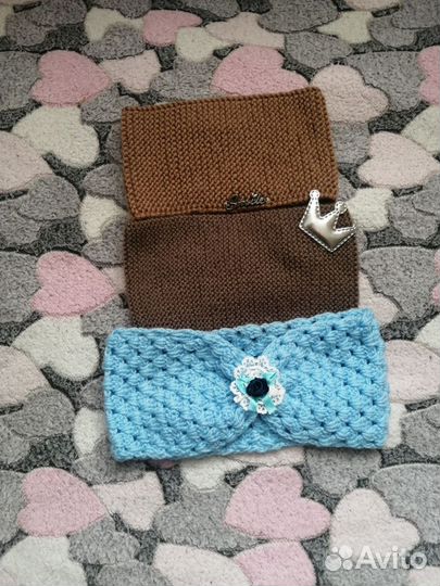 Повязка на голову вязаная