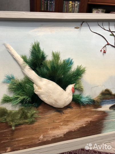 Картина « Птичка»кндр Антиквариат