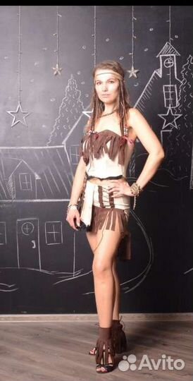 Костюм индейской девушки покахонтас на Хэллоуин