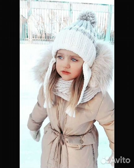 Шапка ушанка, шарф