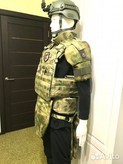 Напашник с кевларом. Мох. Мультикам. Цифра