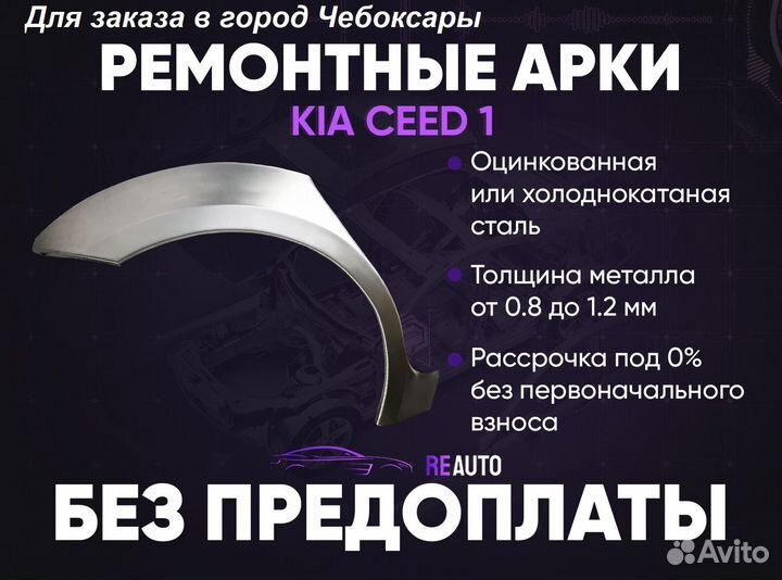 Ремонтные арки на KIA ceed 1