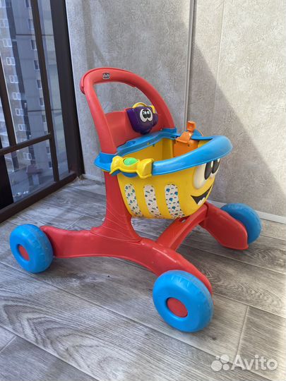 Игрушка каталка толокар корзина для покупок