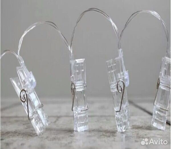 Гирлянды с прищепками для дома фотографий