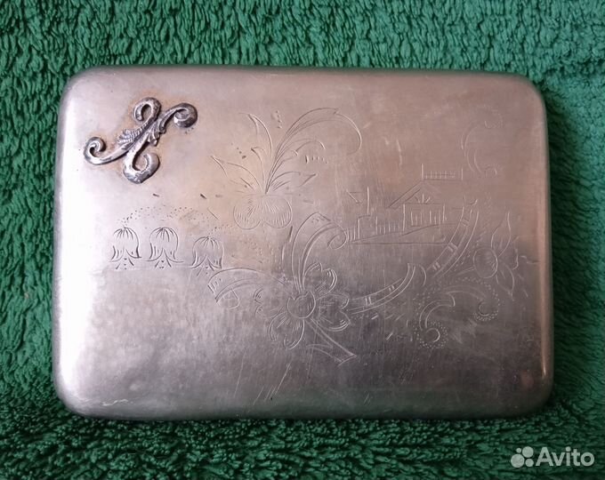 84 проба. Портсигар. 121 грамм. До 1917 г