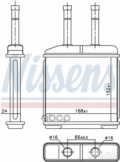 Радиатор отопителя салона 76506 Nissens