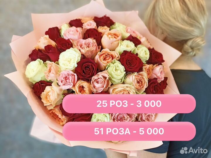 Розы Цветы Букеты 25 51 101