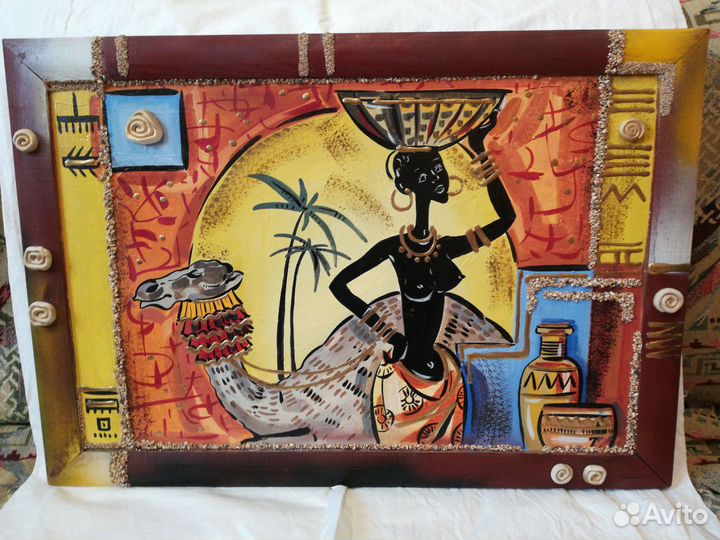 Статуэтка фарфор 26см с картиной