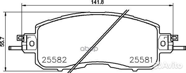 Колодки тормозные дисковые перед NP2040 NIS