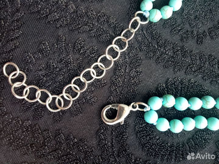 Колье под бирюзу Радуга самоцветов