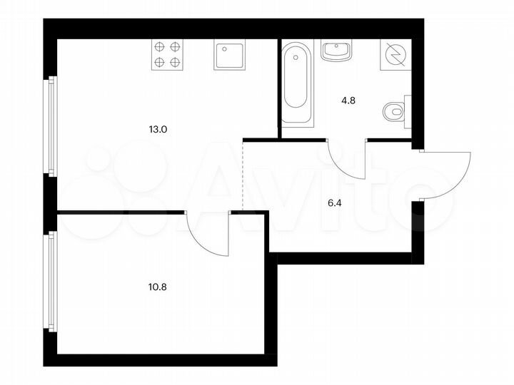 1-к. квартира, 35 м², 20/32 эт.