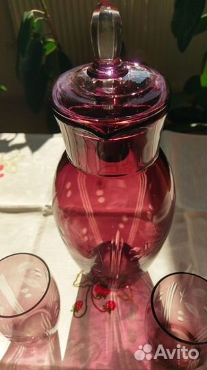 Кувшины и вазы, цветное стекло, винтаж СССР