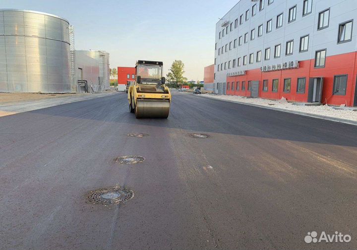 Асфальтирование благоустройство и укладка брусчатк